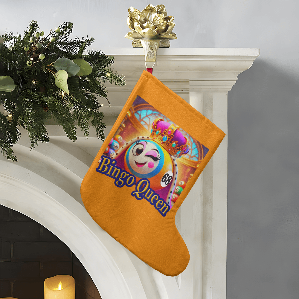 Bingo Queen - Giant Holiday Stocking - Gift for Her