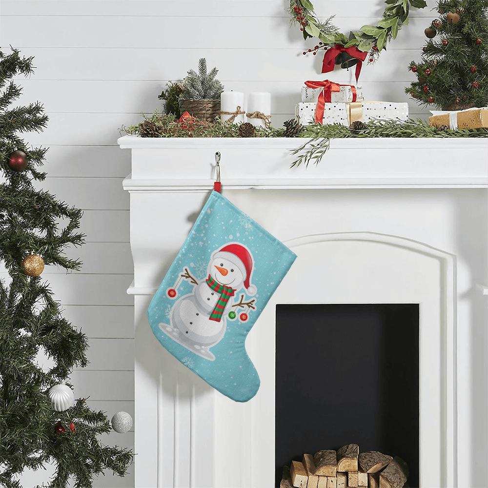 Snowman - Giant Holiday Stocking - Gift for Her - Gift for Him