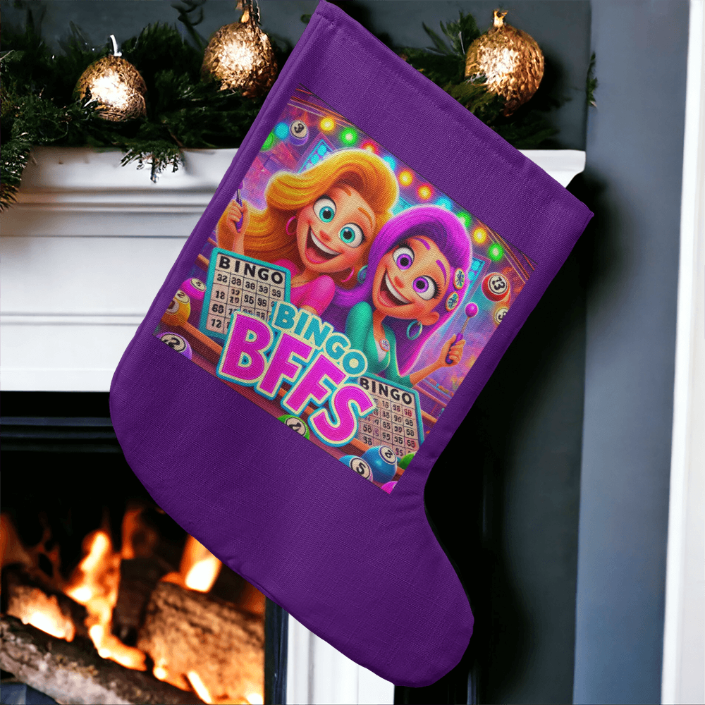 Bingo BFFS - Giant Holiday Stocking - Gift for Her - Gift for Him