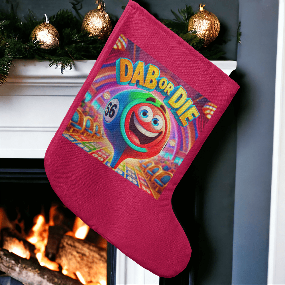 Dab Or Die 01 - Giant Holiday Stocking - Gift for Her - Gift for Him