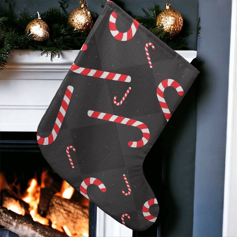 Candy Canes - Giant Holiday Stocking - Gift for Her - Gift for Him