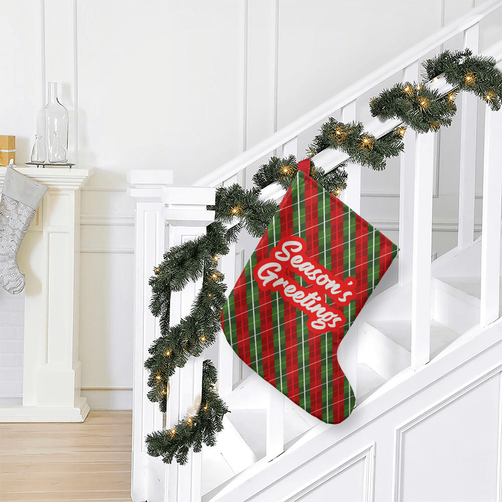 Season's Greetings - Giant Holiday Stocking - Gift for Her - Gift for Him