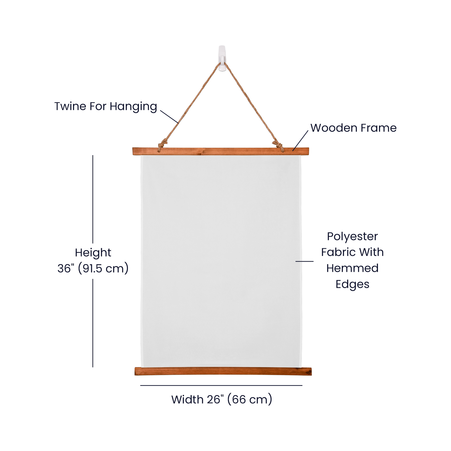 Worry Ends When Faith Begins - Wood Framed Wall Tapestry (Portrait) - Gift for Her