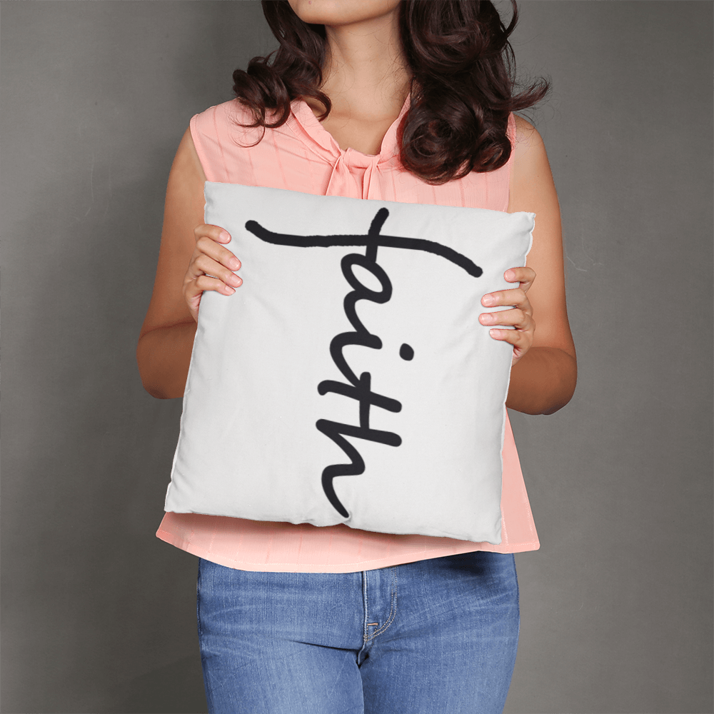 Faith (Black) - Classic Pillow - Gift for Her - Gift for Him