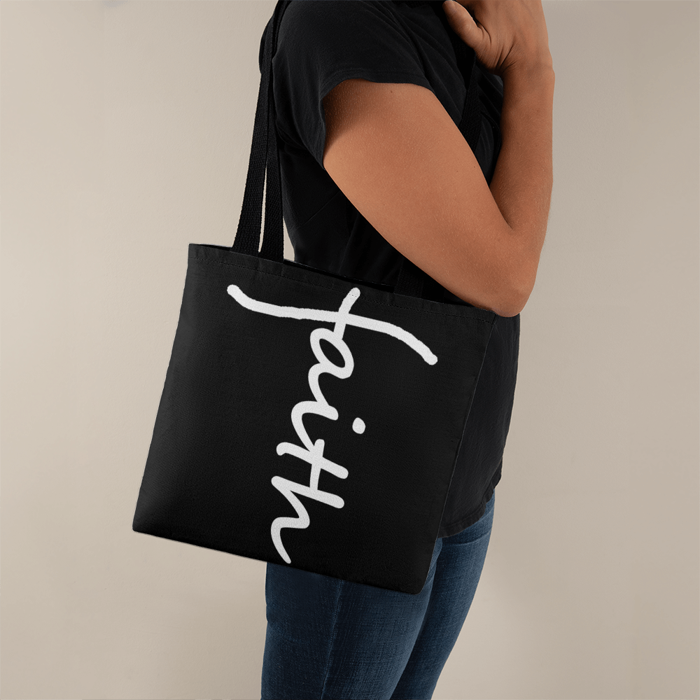 Faith (White) - Classic Tote Bag - Gift for Her - Gift for Him