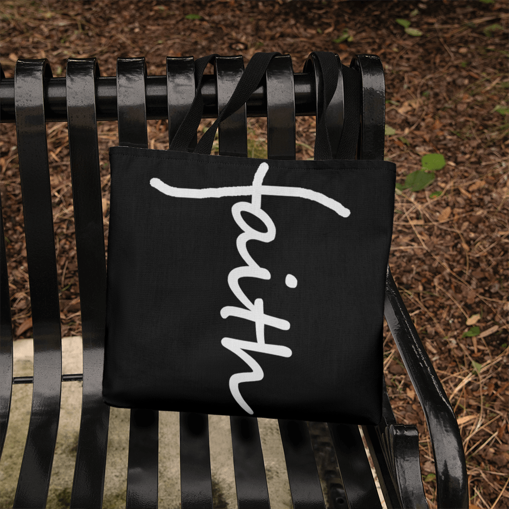 Faith (White) - Classic Tote Bag - Gift for Her - Gift for Him