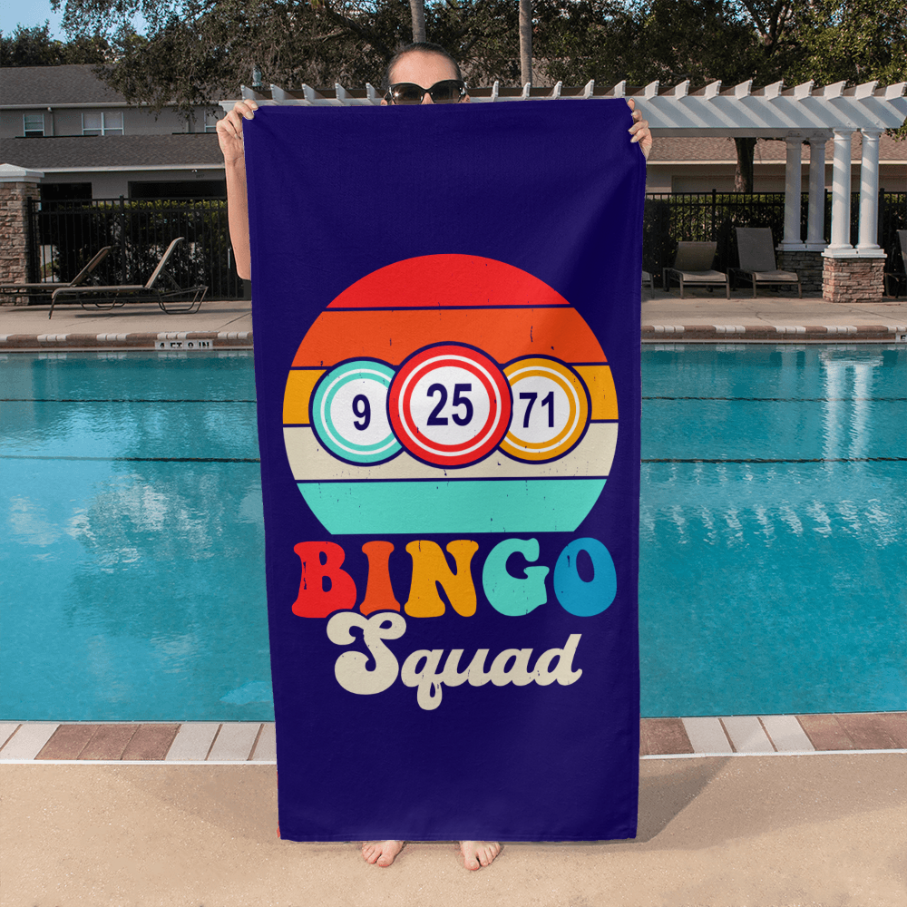 Bingo Squad - Bath Towel - Gift for Her - Gift for Him