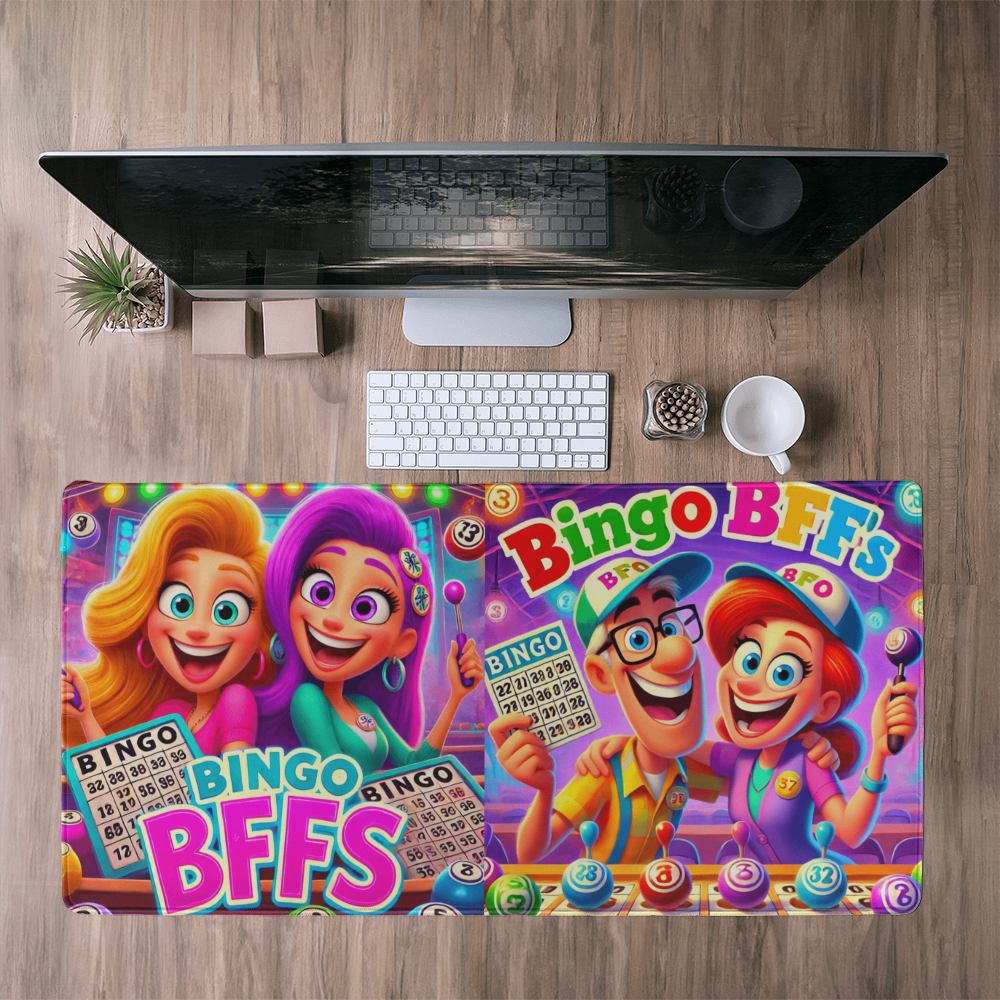 Bingo BFFS - Desk Mat - Gift for Her - Gift for Him