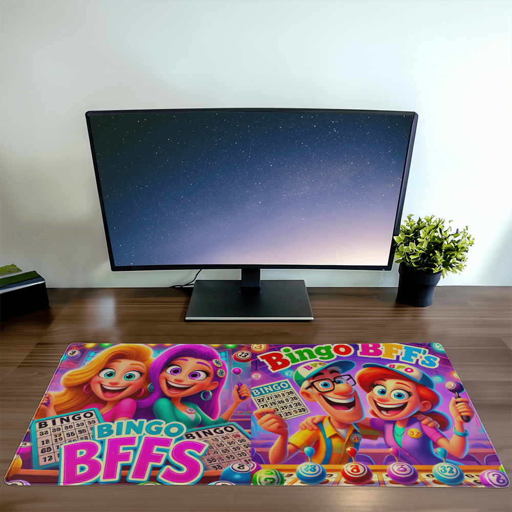 Bingo BFFS - Desk Mat - Gift for Her - Gift for Him