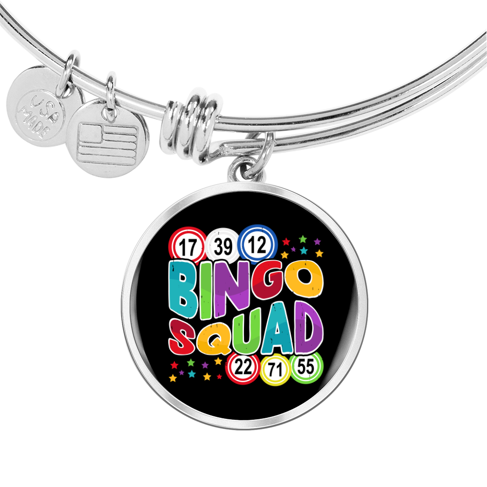 Bingo Squad - Non-Message Card Luxury Circle Bangle - Gift for Her - Gift for Him