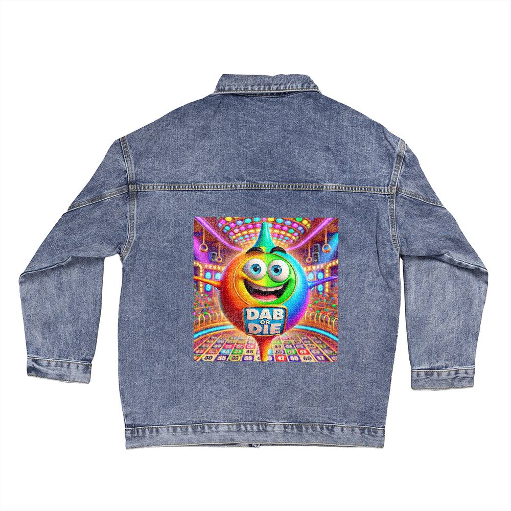Dab Or Die 2 - Oversized Women's DTG Denim Jacket - Gift for Her
