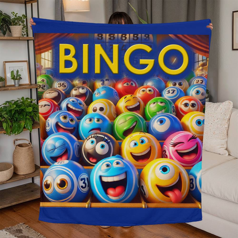 Bingo 1 - Jersey Fleece Blanket 50" x 60" - Gift for Her - Gift for Him