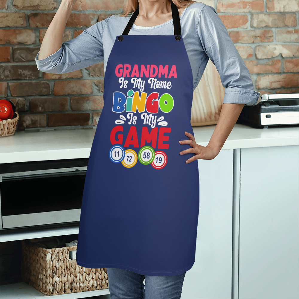 Grandma Is My Name Bingo Is My Game - Apron - Gift for Her - Gift for Grandma