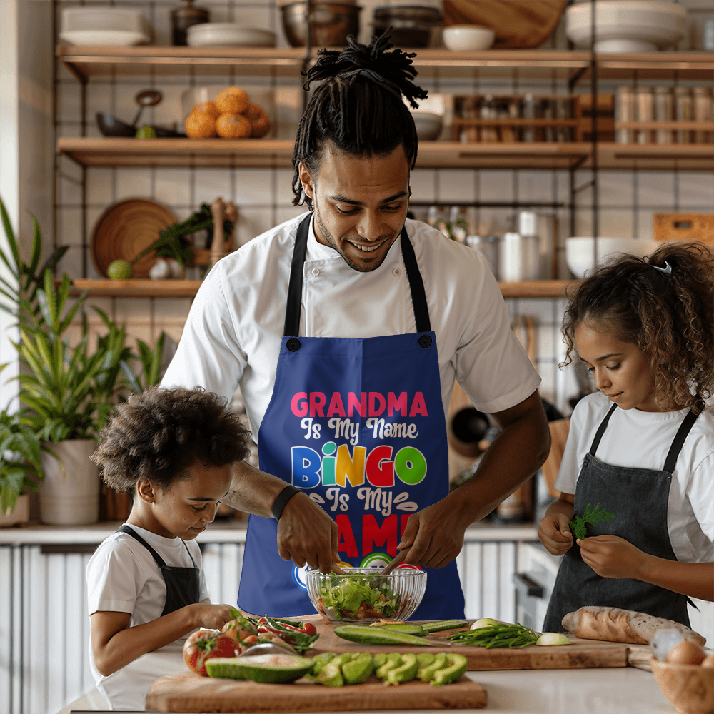 Grandma Is My Name Bingo Is My Game - Apron - Gift for Her - Gift for Grandma