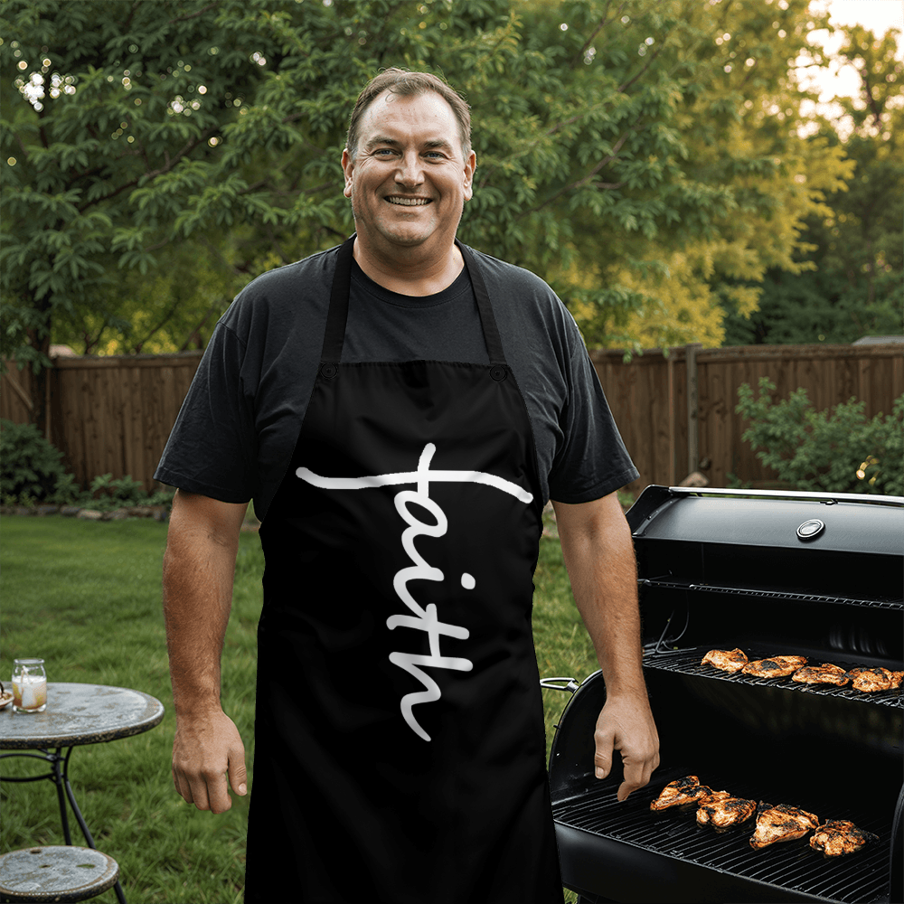 Faith (White) - Apron - Gift for Her - Gift for Him