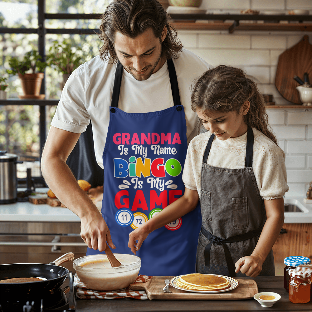 Grandma Is My Name Bingo Is My Game - Apron - Gift for Her - Gift for Grandma