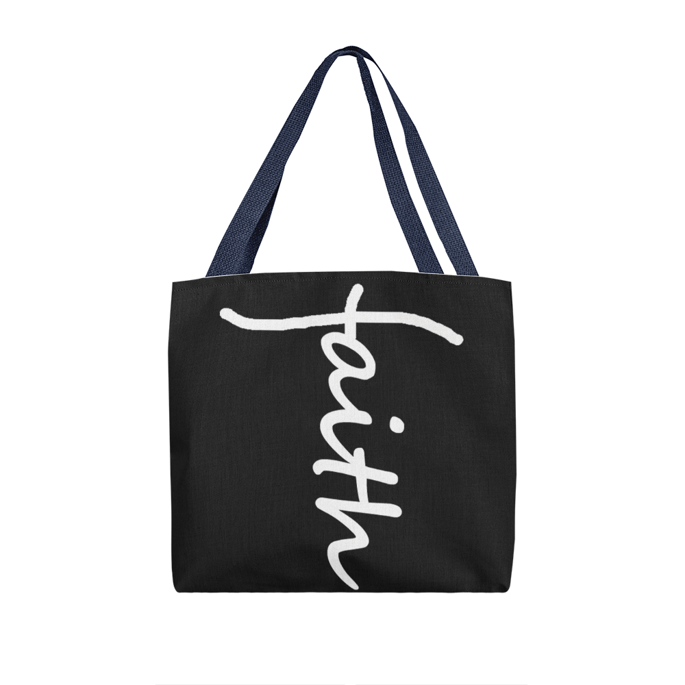Faith (White) - Classic Tote Bag - Gift for Her - Gift for Him