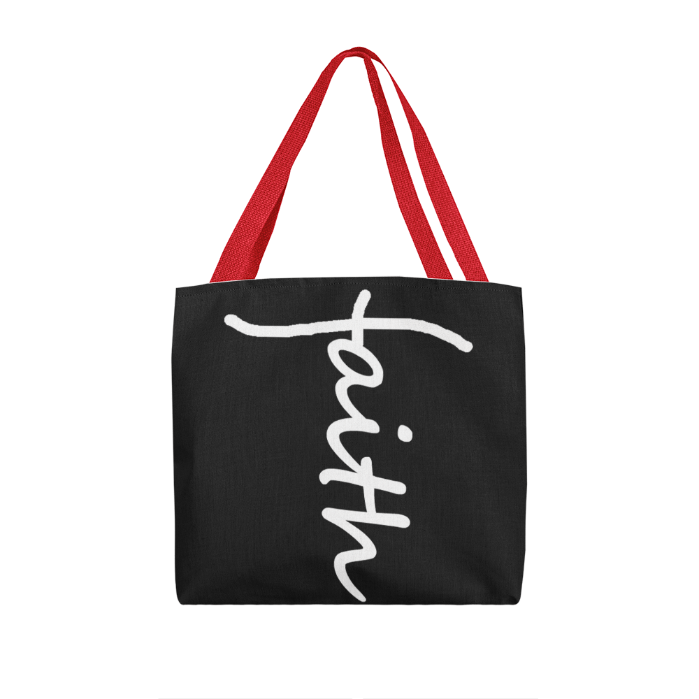 Faith (White) - Classic Tote Bag - Gift for Her - Gift for Him