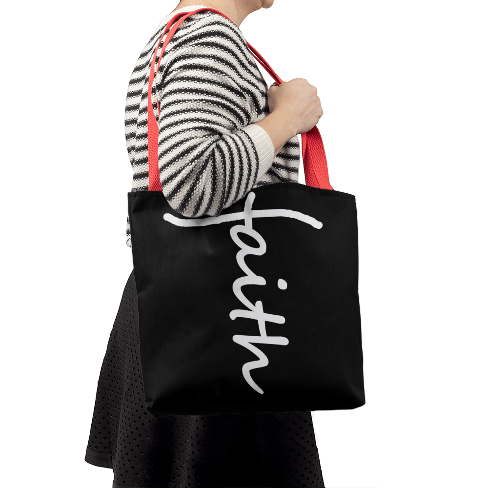 Faith (White) - Classic Tote Bag - Gift for Her - Gift for Him