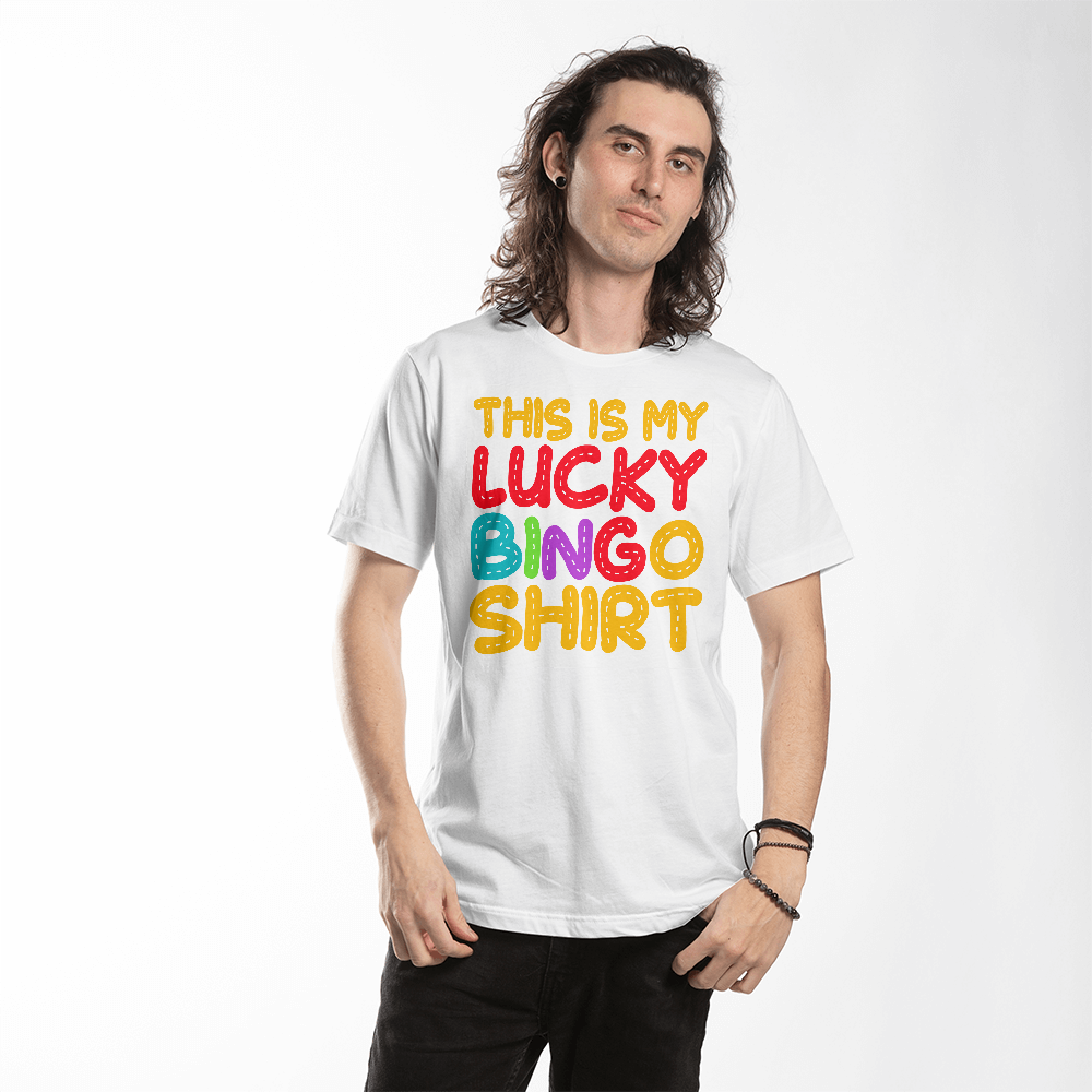 This Is My Lucky Bingo Shirt - Bella + Canvas 3001 Unisex T-Shirt Front Print - Gift for Her - Gift for Him