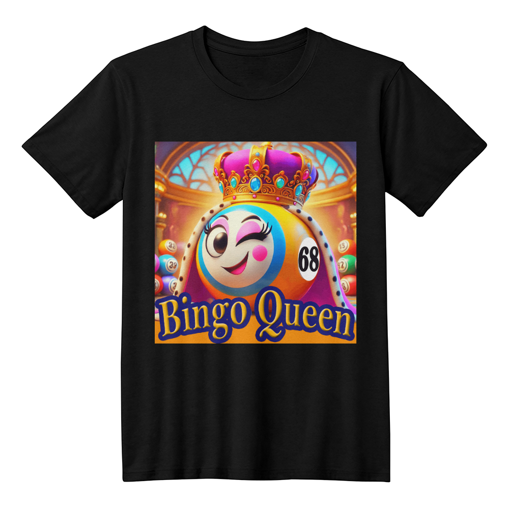 Bingo Queen - Bella + Canvas 3001 Unisex T-Shirt Front Print - Gift for Her