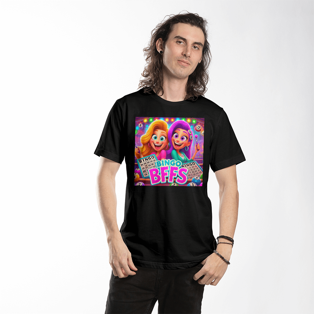 Bingo BFFS 2 - Bella + Canvas 3001 Unisex T-Shirt Front Print - Gift for Her