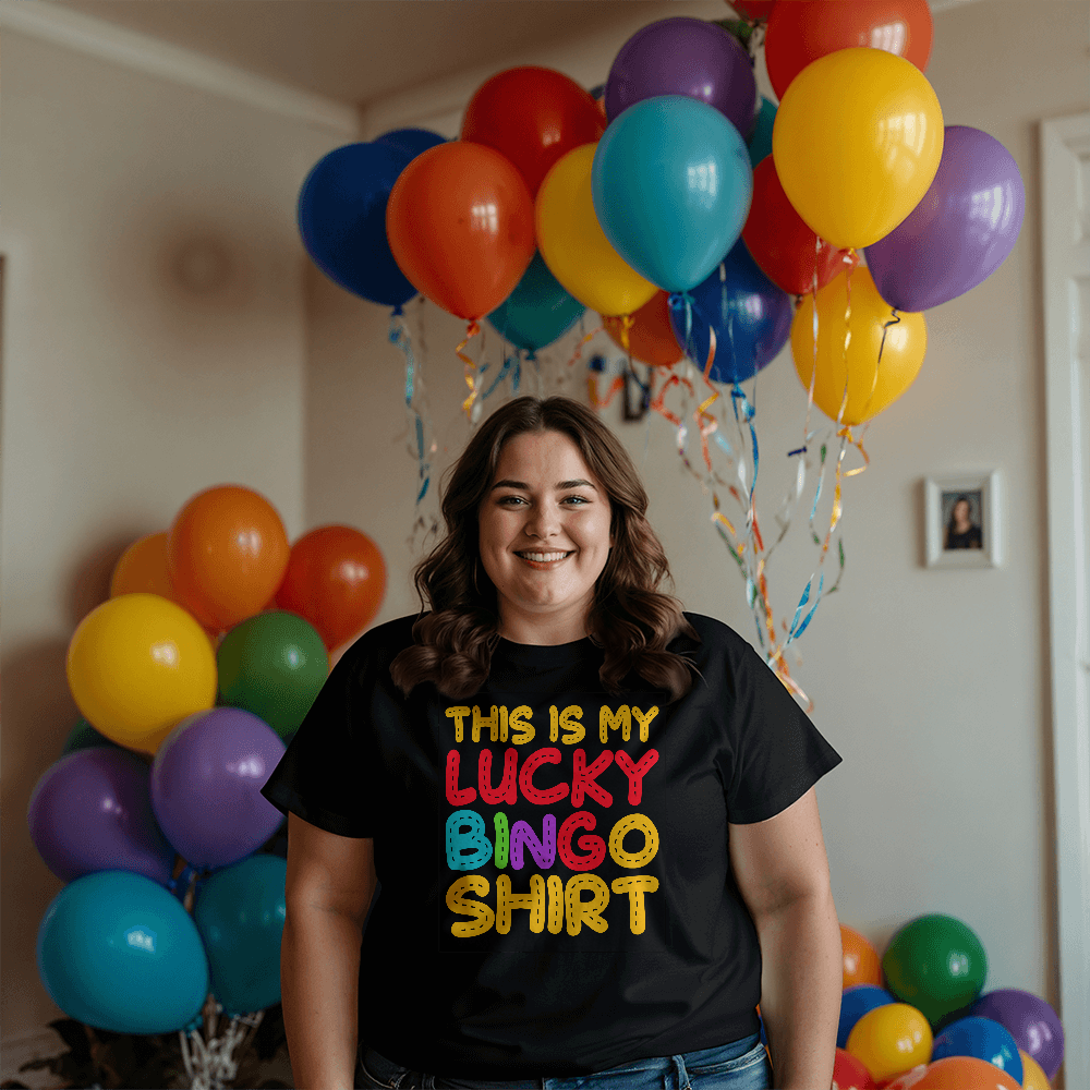 This Is My Lucky Bingo Shirt - Bella + Canvas 3001 Unisex T-Shirt Front Print - Gift for Her - Gift for Him