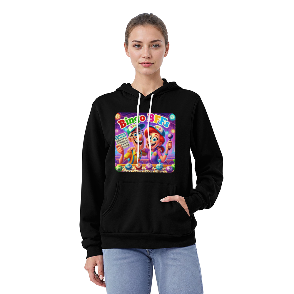 Bingo BFFS 1 - Bella + Canvas 3719 Unisex Pullover Hoodie Front Print - Gift for Her - Gift for Him