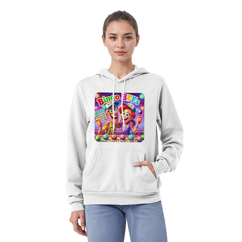 Bingo BFFS 1 - Bella + Canvas 3719 Unisex Pullover Hoodie Front Print - Gift for Her - Gift for Him