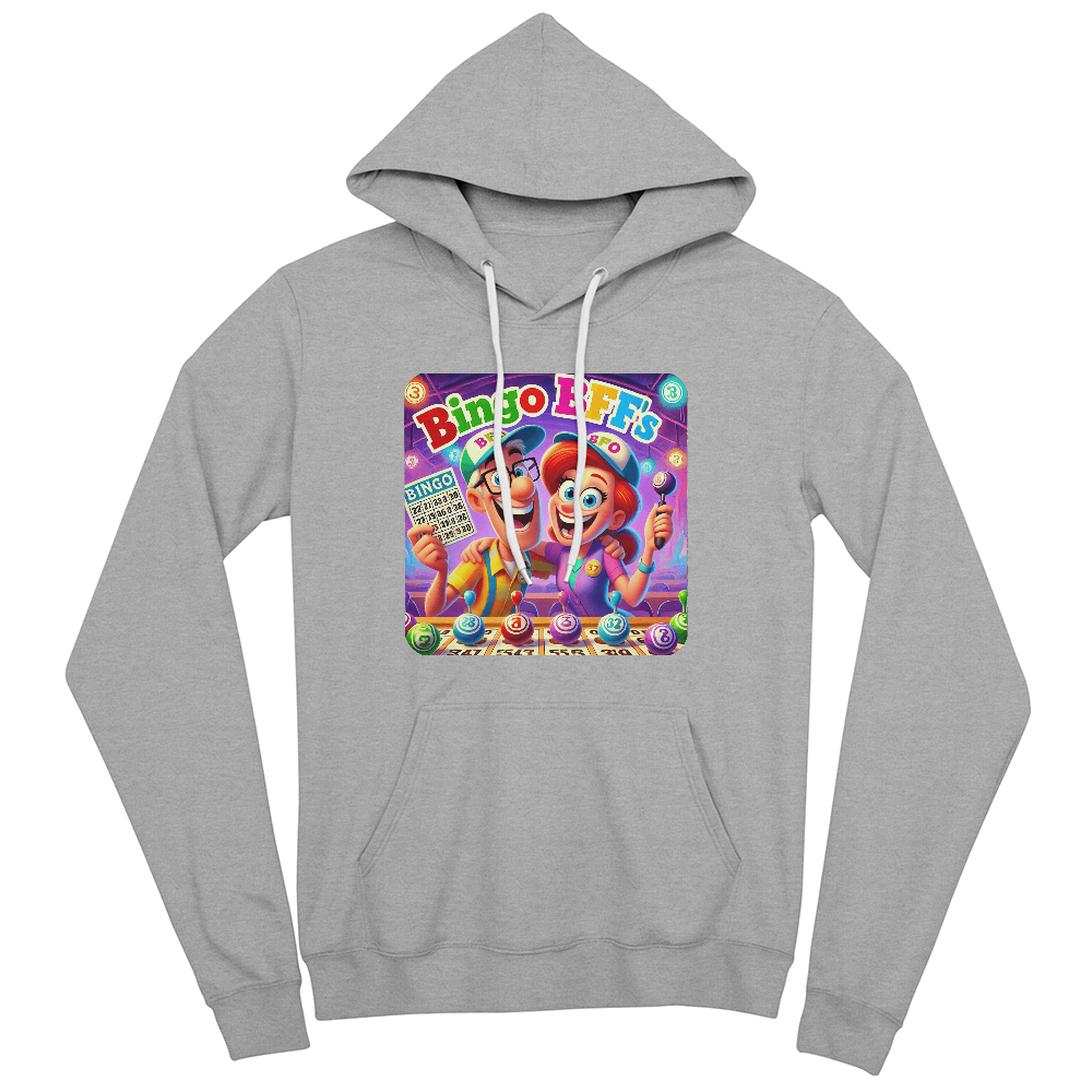 Bingo BFFS 1 - Bella + Canvas 3719 Unisex Pullover Hoodie Front Print - Gift for Her - Gift for Him