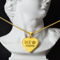 Dog Mom - Engraved Heart Necklace - Gift for Mom