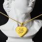 Live Laugh Love - Engraved Heart Necklace - Gift for Her