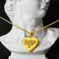 American Mama - Engraved Heart Necklace - Gift for Mom