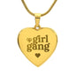 Girl Gang - Engraved Heart Necklace - Gift for Her