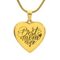 Best Mom Ever - Engraved Heart Necklace - Gift for Mom