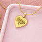 American Mama - Engraved Heart Necklace - Gift for Mom