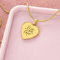 Live Laugh Love - Engraved Heart Necklace - Gift for Her