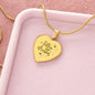 Follow Your Dreams - Engraved Heart Necklace - Gift for Her