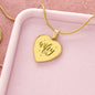 Wifey - Engraved Heart Necklace - Gift for Wife