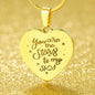 You Are The Stars To My Sky - Engraved Heart Necklace - Gift for Her