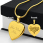 American Mama - Engraved Heart Necklace - Gift for Mom