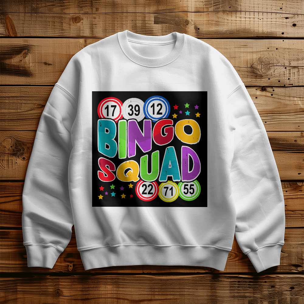 Bingo Squad - Gildan 18000 Unisex Crewneck Sweatshirt Front Print - Gift for Her