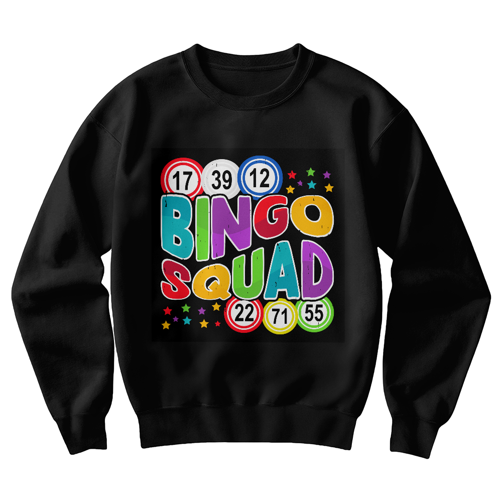 Bingo Squad - Gildan 18000 Unisex Crewneck Sweatshirt Front Print - Gift for Her