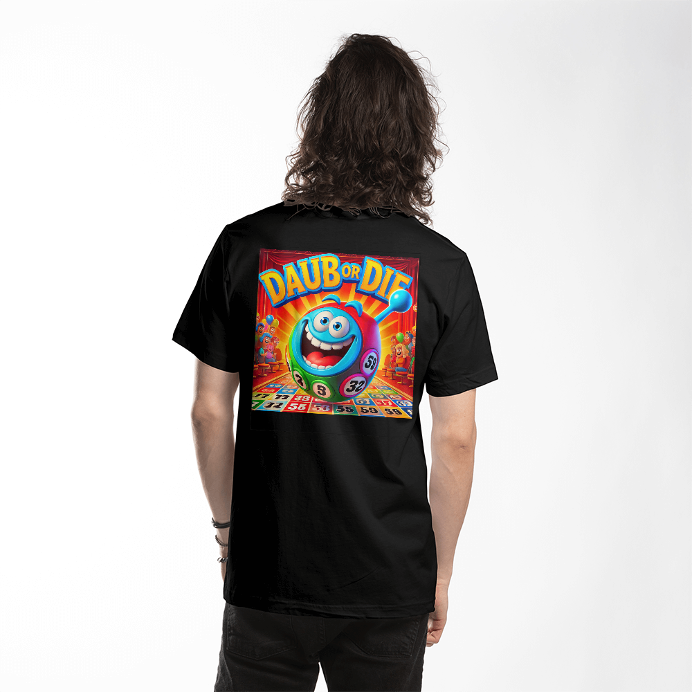 Daub Or Die - Bella + Canvas 3001 Unisex T-shirt Back Print - Gift for Her - Gift for Him