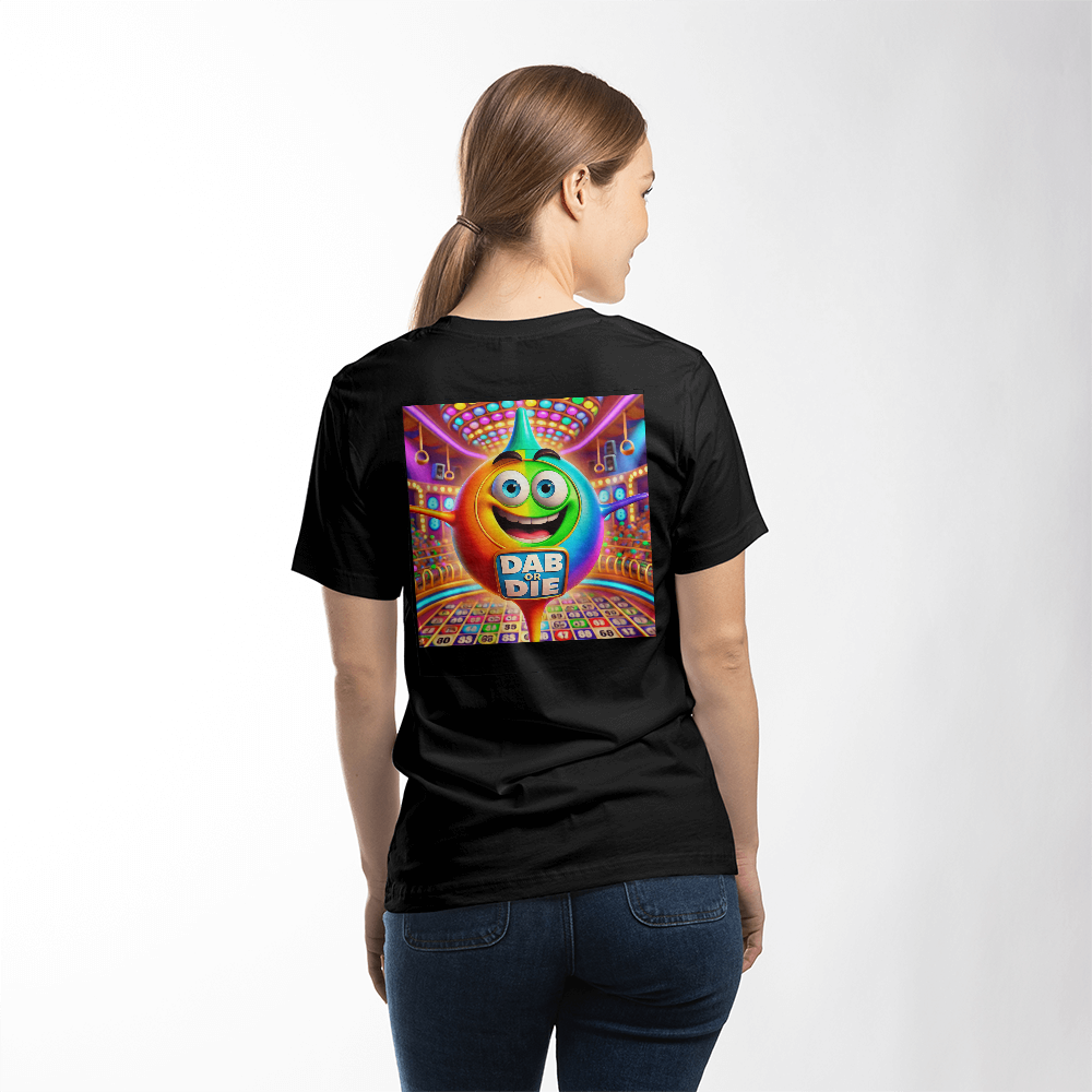 Dab Or Die 2 - Bella + Canvas 3001 Unisex T-shirt Back Print - Gift for Her - Gift for Him
