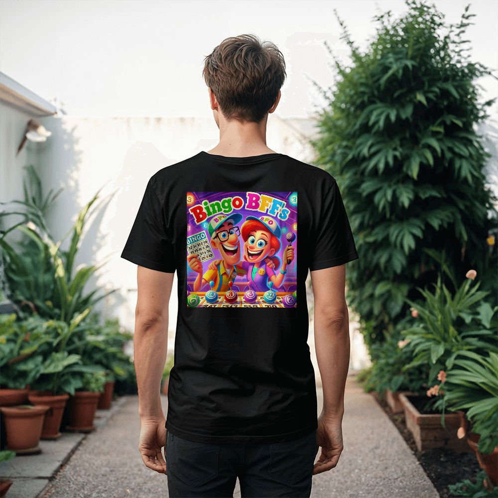 Bingo BFFS 2 - Bella + Canvas 3001 Unisex T-shirt Back Print - Gift for Her - Gift for Him