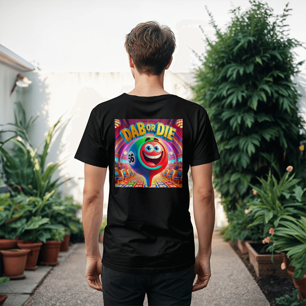 Dab Or Die 1 - Bella + Canvas 3001 Unisex T-shirt Back Print - Gift for Her - Gift for Him