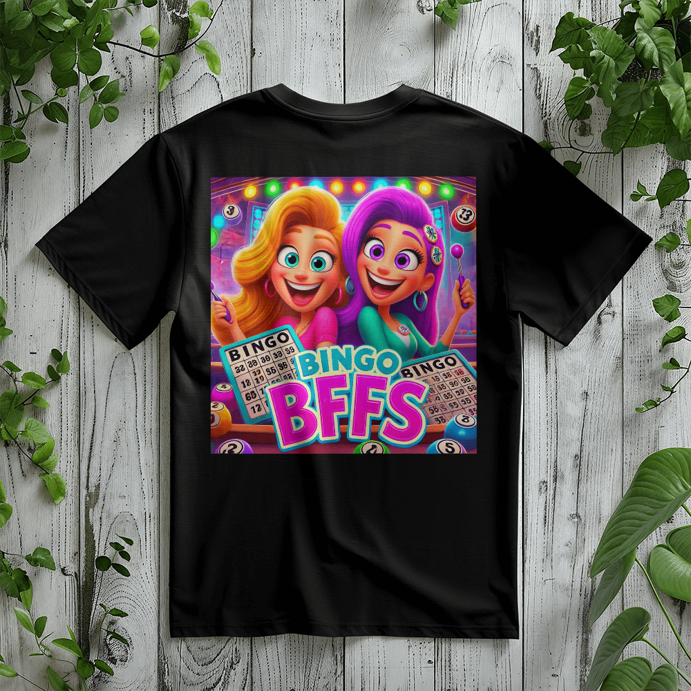 Bingo BFFS 1 - Bella + Canvas 3001 Unisex T-shirt Back Print - Gift for Her