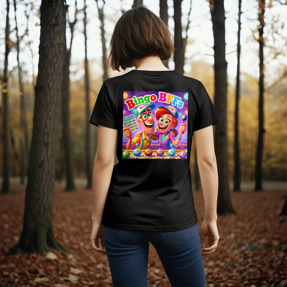 Bingo BFFS 2 - Bella + Canvas 3001 Unisex T-shirt Back Print - Gift for Her - Gift for Him