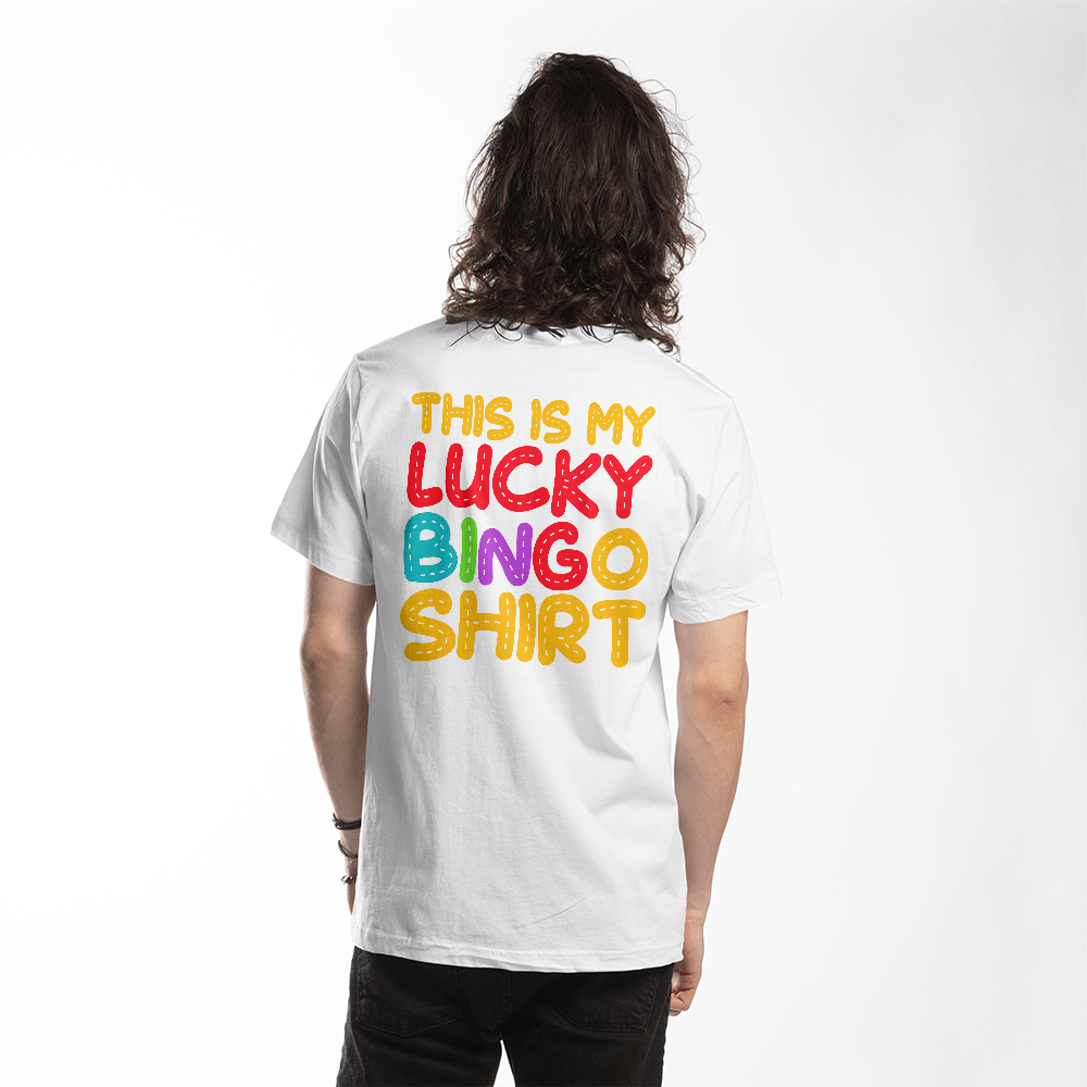 This Is My Lucky Bingo Shirt - Bella + Canvas 3001 Unisex T-shirt Back Print - Gift for Her - Gift for Him